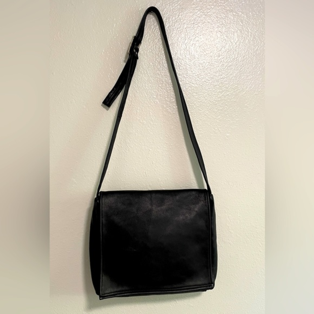 Waisted Belt Seattle WA Leather Messenger Crossbody‎ Sling Shoulder Bag Black